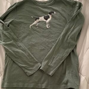 Crewcuts Olive Dog Graphic Long Sleeve Shirt